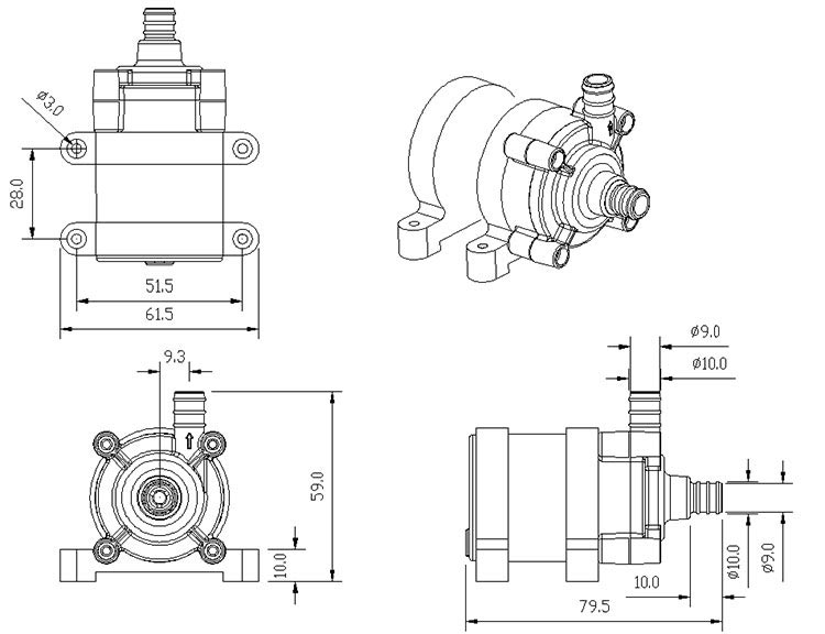 VP40 Pump Dimension