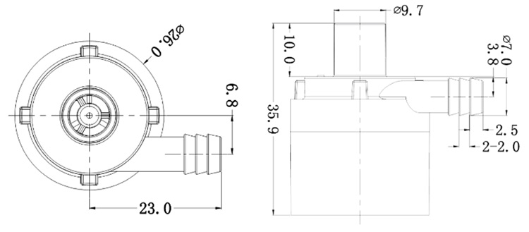 vp25a Dimension