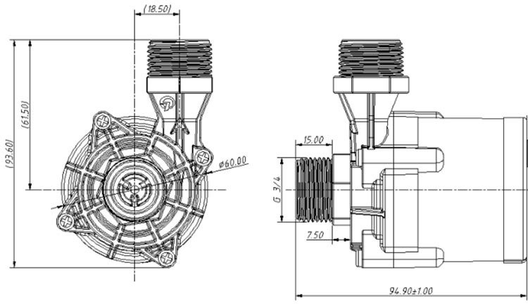 vp60h dimension