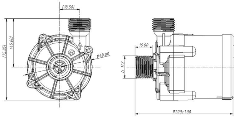 vp60p dimension